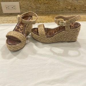 Sam Elderman Raffia Wedges